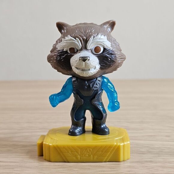 McDonald's Avengers Endgame Rocket Racoon Collectible Figure Lightning Marvel - Picture 1 of 5